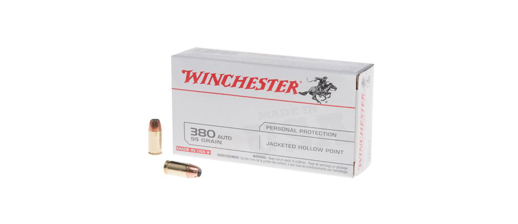 Balas calibre 380 (9mm corto) WINCHESTER 95 gr pun - LimaGuns: Armas