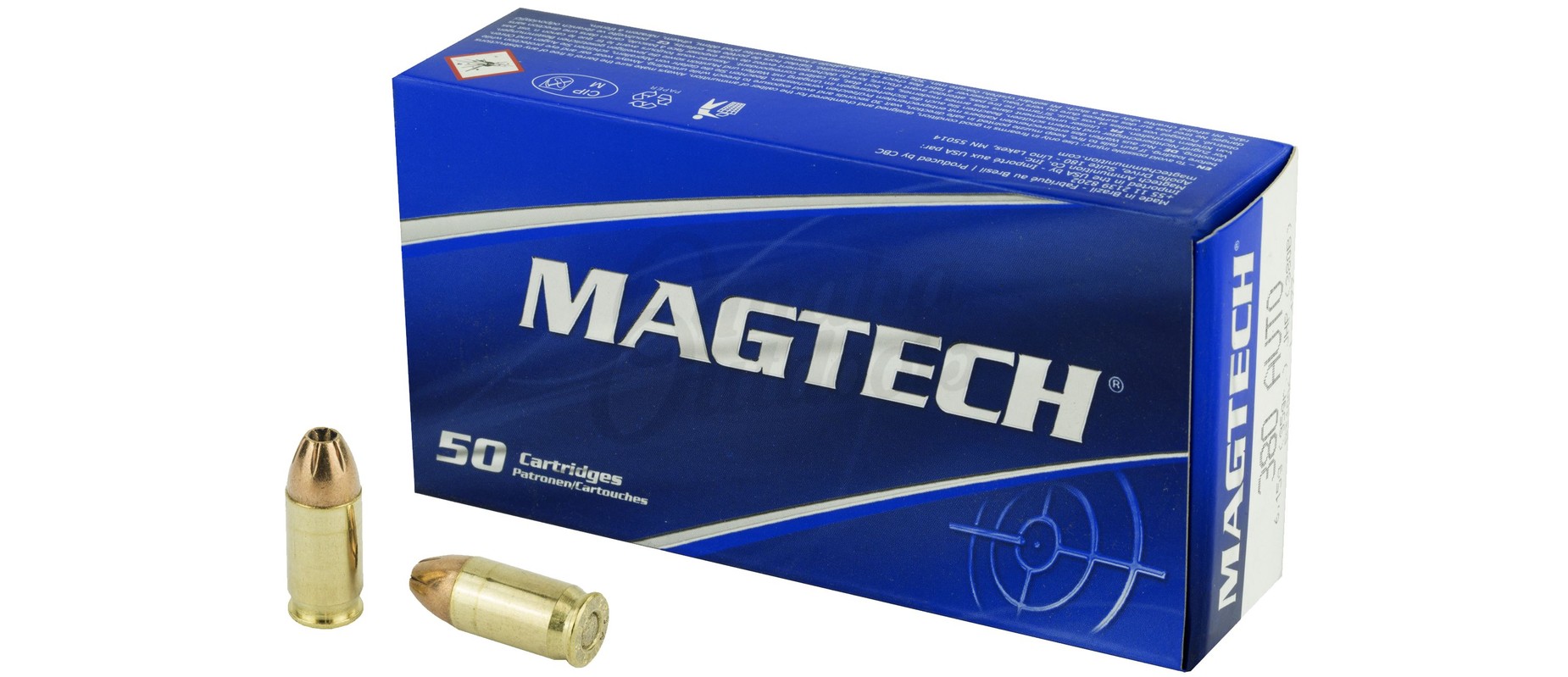 Balas calibre 380 (9mm corto) MAGTECH 95 gr punta - LimaGuns: Armas