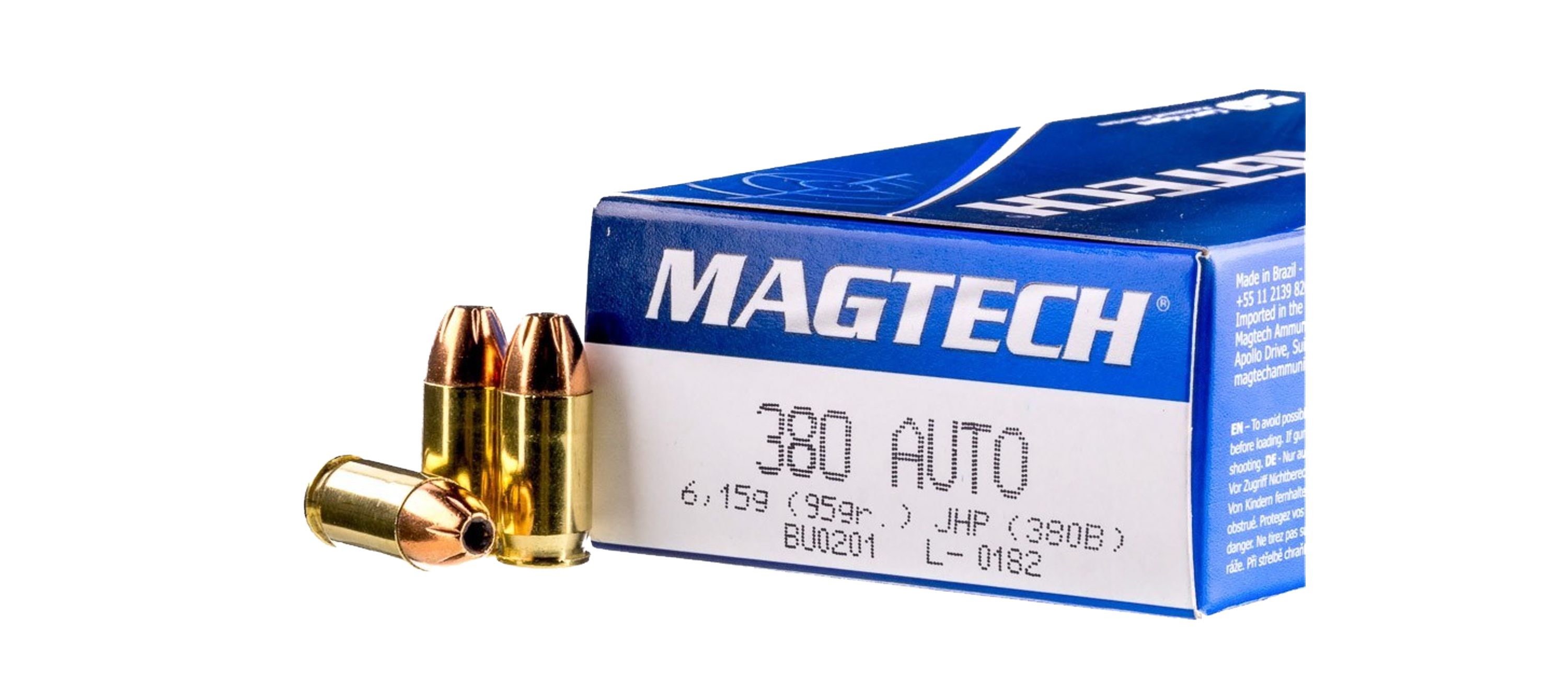Balas calibre 380 (9mm corto) MAGTECH 95 gr punta - LimaGuns: Armas