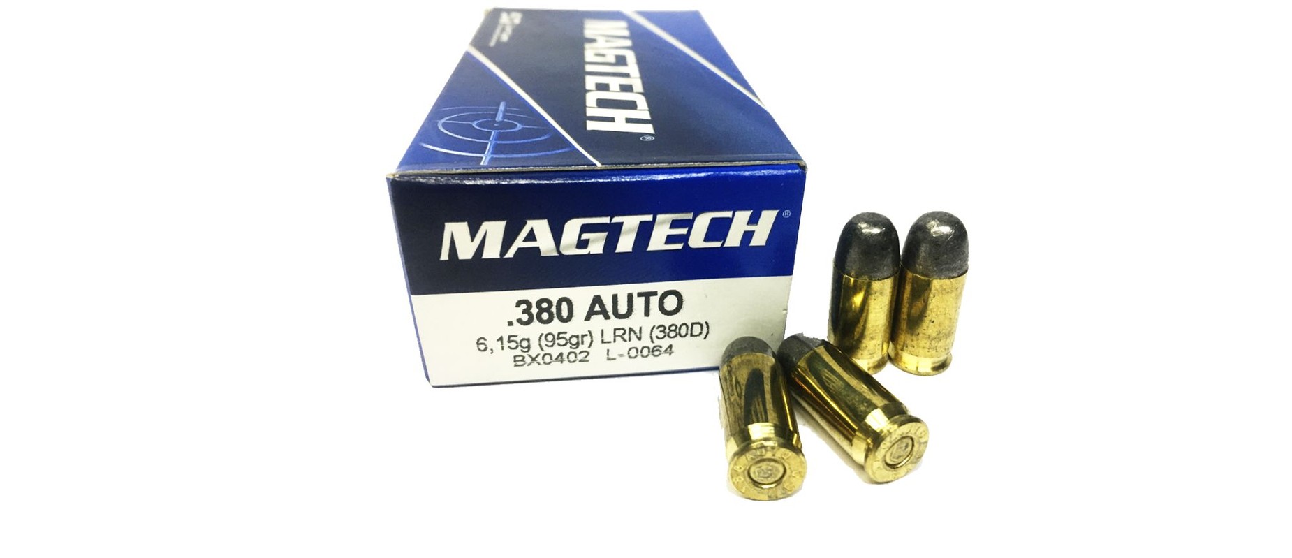 Balas calibre 380 (9mm corto) MAGTECH 95 gr punta - LimaGuns: Armas