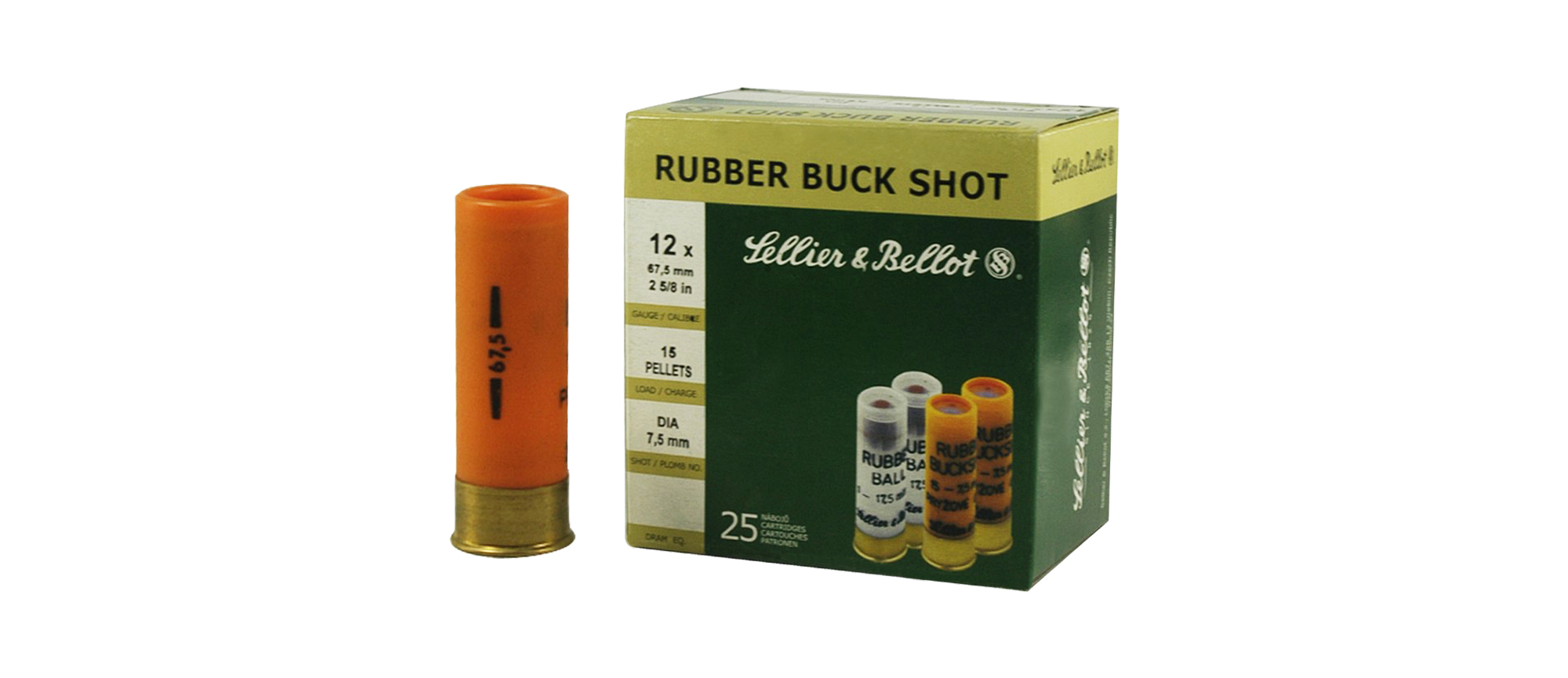 Cartuchos calibre 12 SELLIER & BELLOT RUBBER BUCK LimaGuns Armas, Municiones y Seguridad Personal Cartuchos calibre 12 SELLIER & BELLOT RUBBER BUCK LimaGuns Armas, Municiones y Seguridad Personal