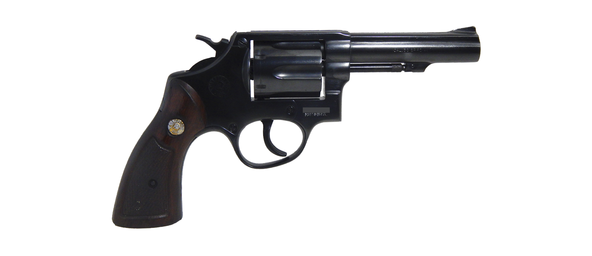 Revólver usado TAURUS 17calibre 38 SPL 6 tiros pavonado cacha de madera